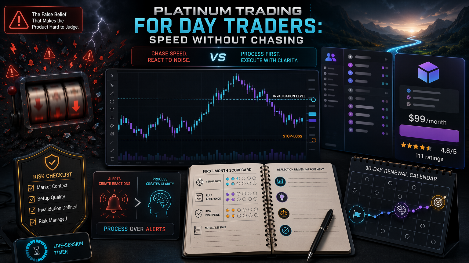 Platinum Trading For Day Traders: Speed Without Chasing false belief infographic for section 2