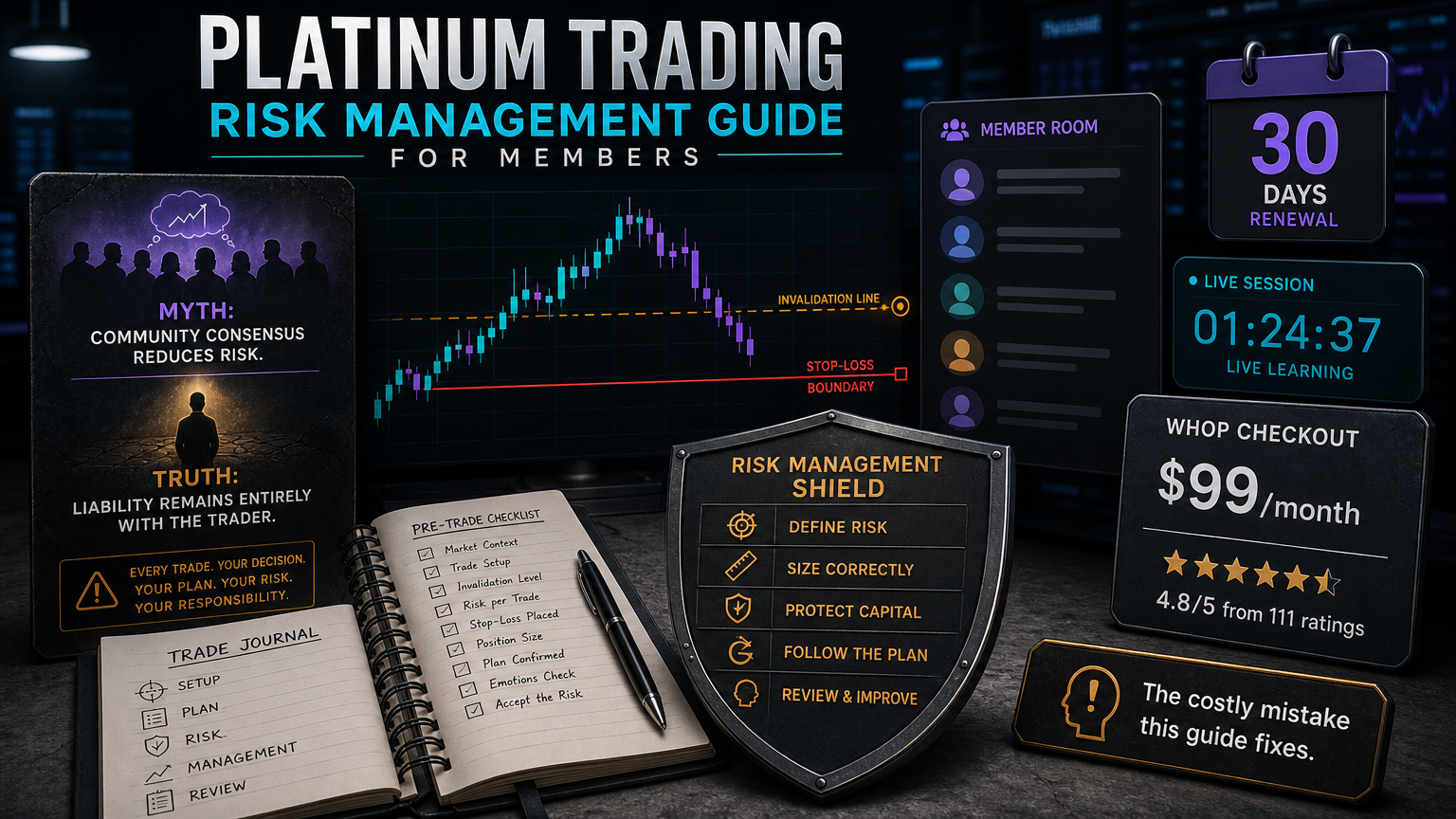 Platinum Trading Risk Management Guide For Members costly workflow infographic for section 1