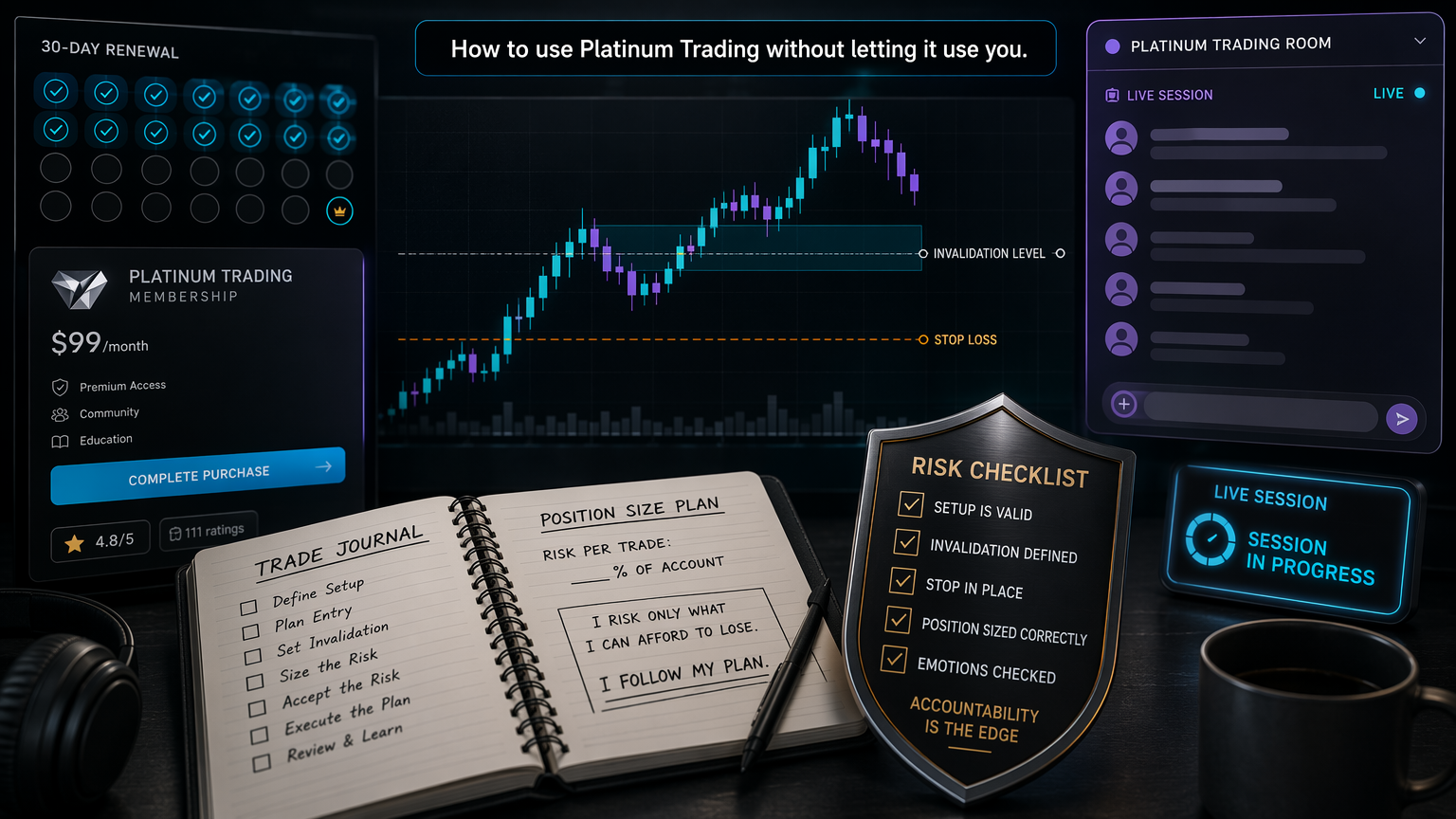 Platinum Trading Risk Management Guide For Members workflow fit infographic for section 4
